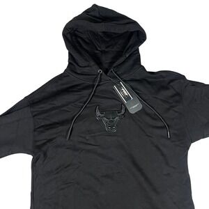 Pro Standard Chicago Bulls Black‎ Embroidered Logo Hoodie Dress Women's M